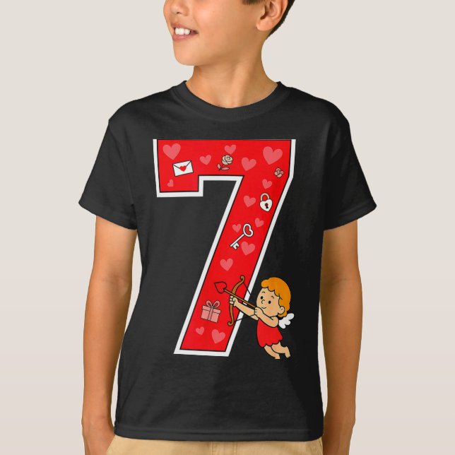 Camiseta Number 7 Six Seven 6 7 Meme Couple Valentine Match (Frente)