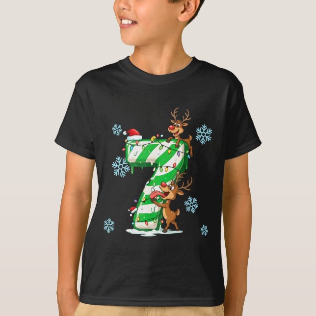 Camiseta Number 7 Six Seven Gen Z Alpha Slang Ugly Christma (Frente)