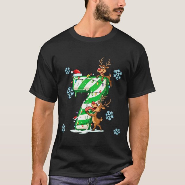 Camiseta Number 7 Six Seven Gen Z Alpha Slang Ugly Christma (Frente)