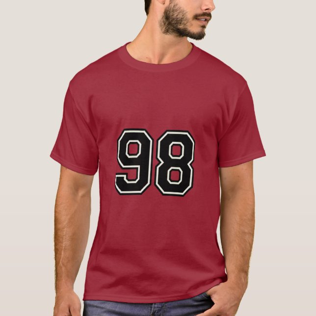 Camiseta Number 98 Varsity Sports Jersey | 98th Birthday (Frente)