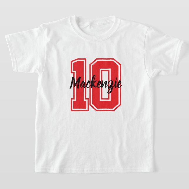 Camiseta Number And Name Personalized  (Postura )