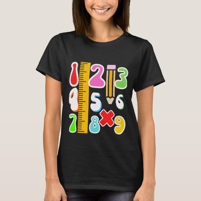 Camiseta number day kids costume numbers math day calculato (Frente)