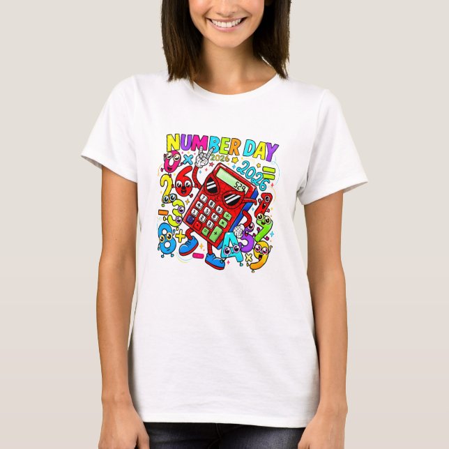 Camiseta Number Day Maths Calculator T Shirt for Teachers (Frente)
