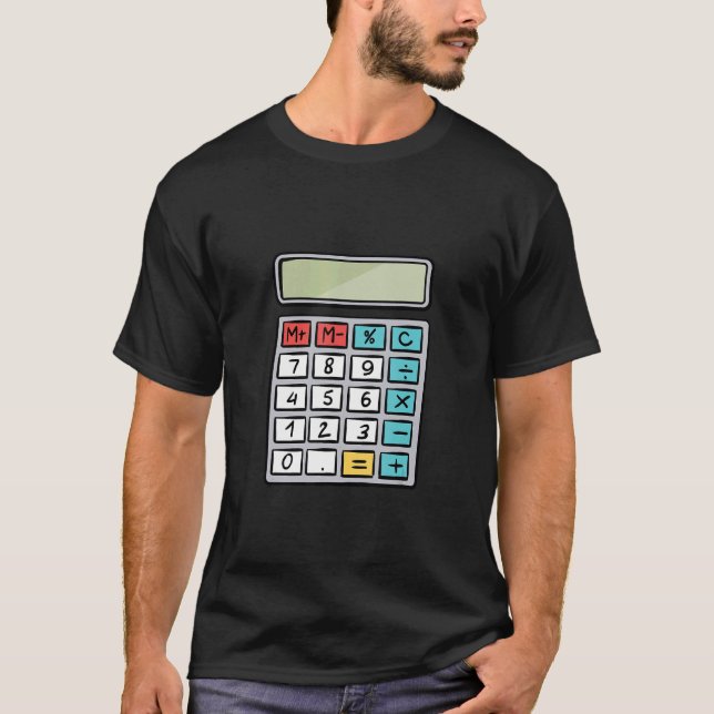 Camiseta Number Learning calculator costume matc day Math O (Frente)