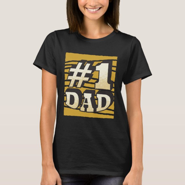 Camiseta Number One Dad Present Father s Day (Frente)