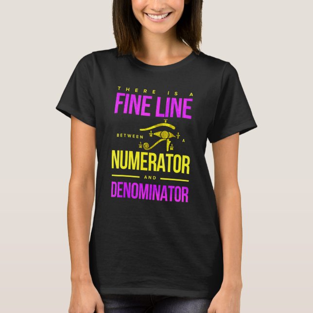 Camiseta Numerador E Denominador De Linha Fine (Frente)