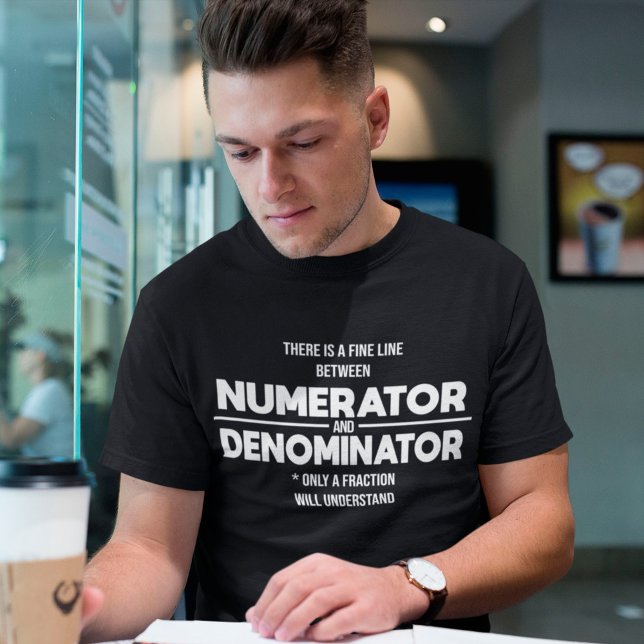 Camiseta Numerador e Denominador por Ciência (Criador carregado)
