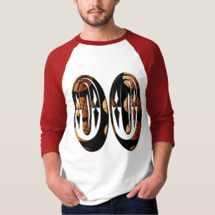 Camiseta Número 00 De Basquete Preto E Laranja,