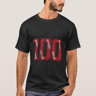 Camiseta Número 100 Número de Baseball em Coleção
