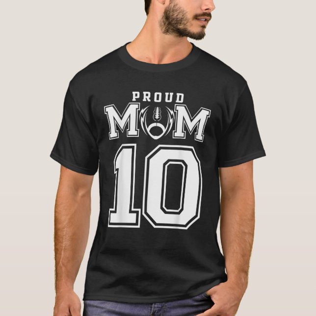 Camiseta Número 10 de Futebol Personalizado da Mãe Orgulhos (Frente)