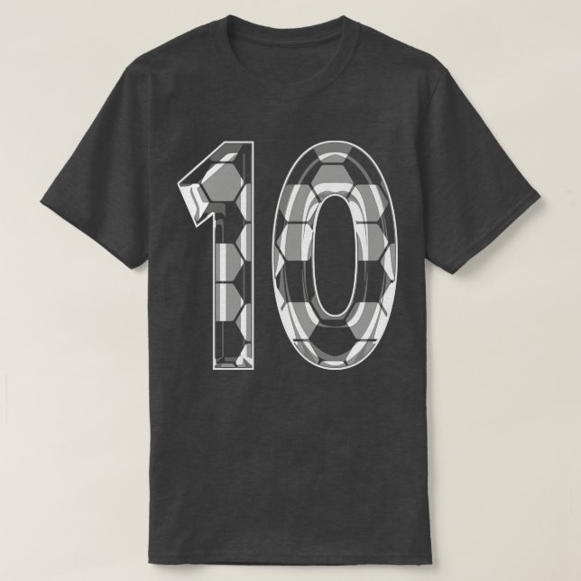 Camiseta Número 10 Jersey 10 Ventilador do Jogador Mãe (Frente do Design)