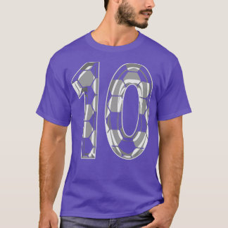 Camiseta Número 10 Jersey 10 Ventilador do Jogador Mãe