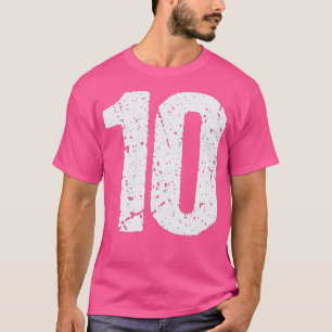 Camiseta Número 10 Vintage 10ª Festa de aniversário 10 anos