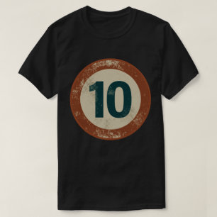 Camiseta Número 10 Vintage Desgastado