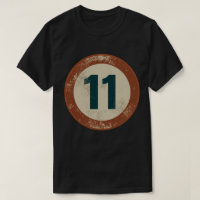 Número 11 Vintage Desgastado