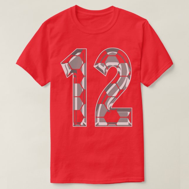 Camiseta Número 12 Jersey 12 Mãe Jogador Ventilador 1 (Frente do Design)