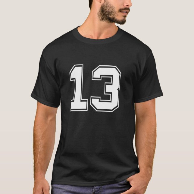 Camiseta Número 13 Gif De Dia de os pais De Futebol De Base (Frente)