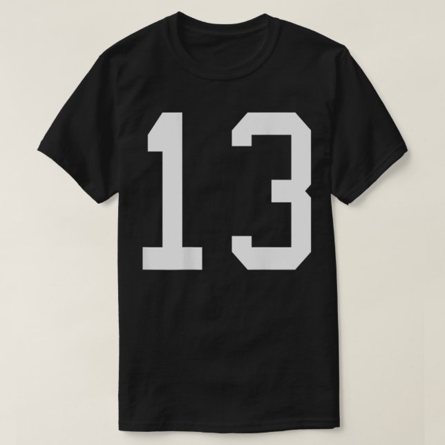 Camiseta Número 13 Treinamento de Design traseiro (Frente do Design)