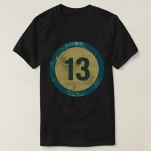 Camiseta Número 13 Vintage Desgastado