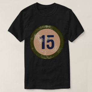 Camiseta Número 15 Vintage Desgastado
