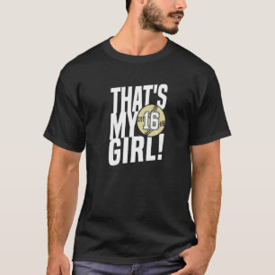 Camiseta Número 16 É o meu Pai de Softball 16