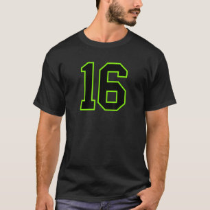 Camiseta Número 16, Jersey Green Black Favorite