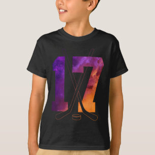 Camiseta Número 17 Anos Hóquei no Gelo 17º Aniversário