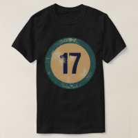 Número 17 Vintage Desgastado