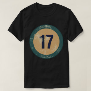 Camiseta Número 17 Vintage Desgastado
