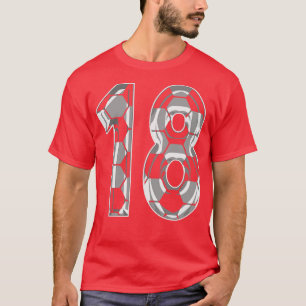 Camiseta Número 18 Jersey 18, Ventilador do Jogador Mãe