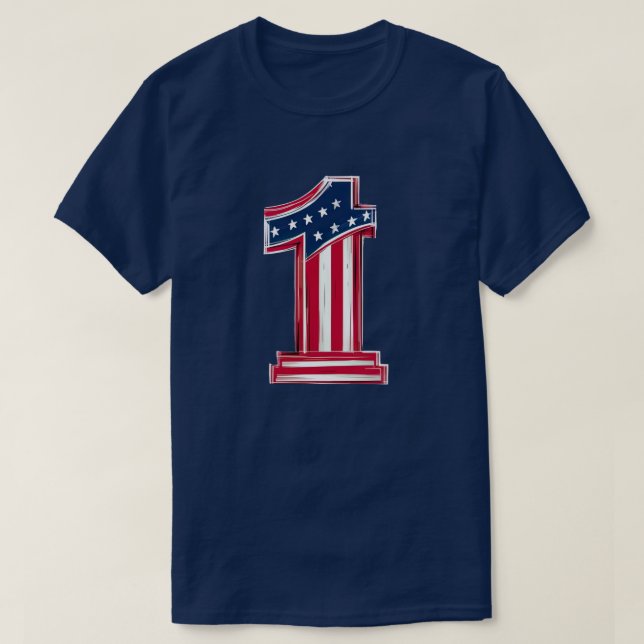 Camiseta Número 1 Americano (Frente do Design)
