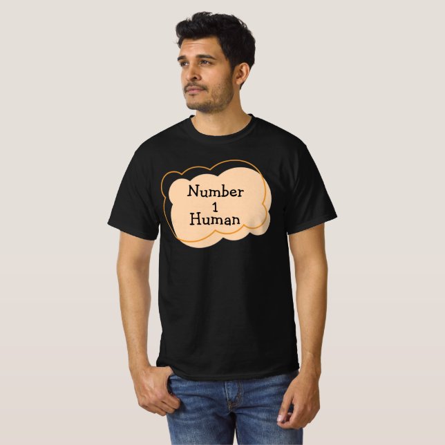 Camiseta Número 1 - Camisa-T humana (Frente Completa)