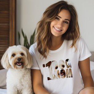 Camiseta Número 1 Foto da mãe de cão