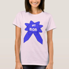 Camiseta Número 1 Mãe Fita Azul