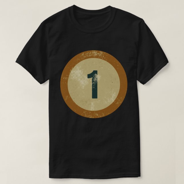 Camiseta Número 1 Vintage Distorcida (Frente do Design)