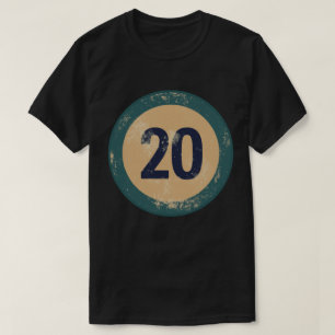 Camiseta Número 20 Vintage Desgastado