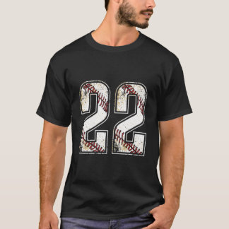 Camiseta Número 22 de Beisebol Número da Sorte Favorito