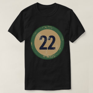 Camiseta Número 22 Vintage Desgastado