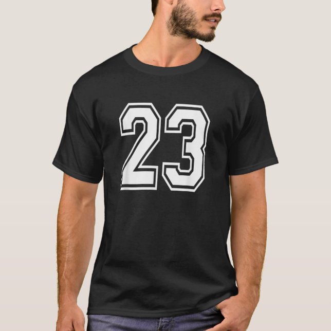 Camiseta Número 23 da Equipe Uniforme de Esporte 23 (Frente)