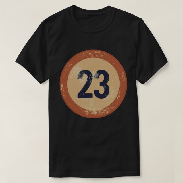 Camiseta Número 23 Vintage Desgastado (Frente do Design)