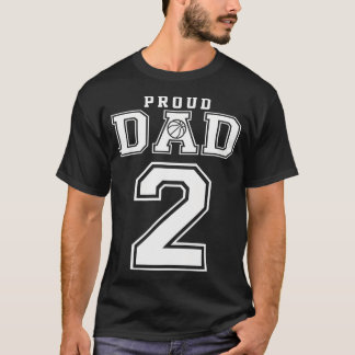 Camiseta Número 2 Pai personalizado de basquete orgulhoso p