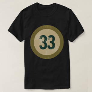 Camiseta Número 33 Vintage Desgastado