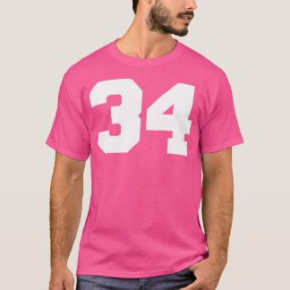 Camiseta Número 34 Sports Jersey Player 34 Fan Front Impres