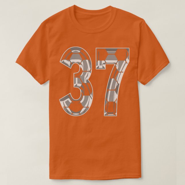 Camiseta Número 37 Jersey 37 Mãe Jogador Ventilador 1 (Frente do Design)