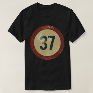 Camiseta Número 37 Vintage Desgastado