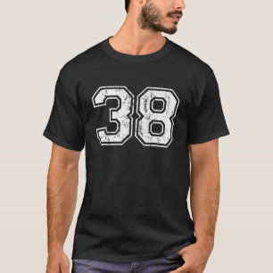 Camiseta Número 38 Equipe de Esportes Vintage Vintage Vesti
