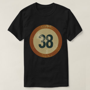 Camiseta Número 38 Vintage Desgastado