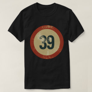Camiseta Número 39 Vintage Desgastado
