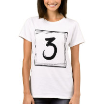 Número 3 minimalista