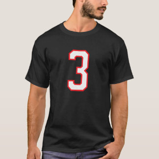 Camiseta Número 3 Três Esportes Jersey White Birthday Nu